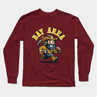 Bay Area Gold Digger Football Tee: Embrace California Spirit & Gridiron Passion - Perfect for Football Lovers Long Sleeve T-Shirt